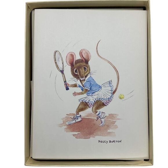 Vintage Blank Cards Bunnies & Mouse by Peggy Burton & Angela Sinno 12pcs Lot - Picture 2 of 11